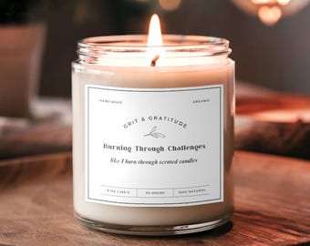 Burning Through Challenges Scented Candle - Coconut Apricot Wax