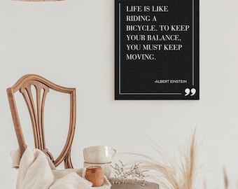 Life Is Like Riding a Bicycle To Keep Your Balance You Must Keep Moving - Albert Einstein Quote - NEW Classroom Motivational Poster (cm931 Life Is Like Riding a Bicycle To Keep Your Balance You Must Keep Moving - Albert Einstein Quote - NEW Classroom Motivational Poster (cm931