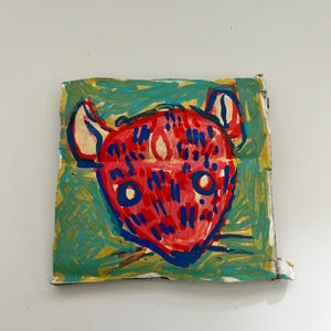 Strawberry Rat - Dipinto acrilico originale