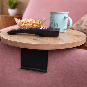 Adjustable Sofa Side Table – Modern Armrest Tray Table for Living Room