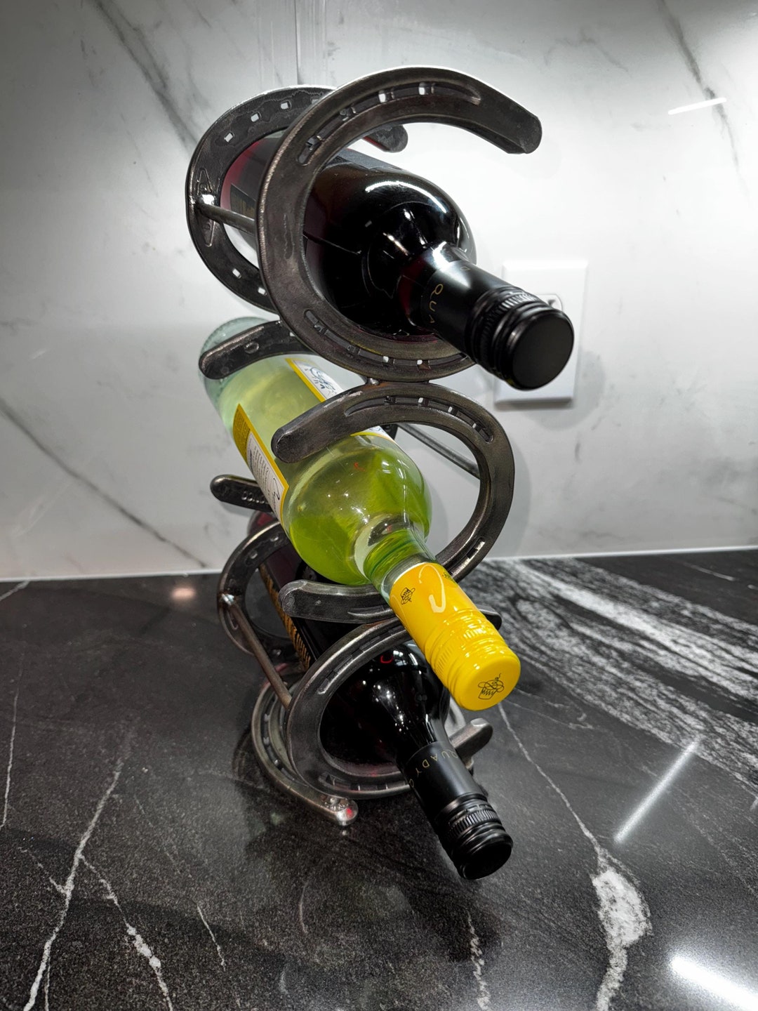 3 Stack Horseshoe Wine Rack - Etsy