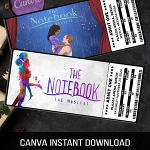 The Notebook Broadway Ticket, Collectible Souvenir (Digital Download)
