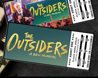 The Außenseiter-Musical-Theater-Karte, personalisierte Geschenk-Enthüllung (Canva Download)