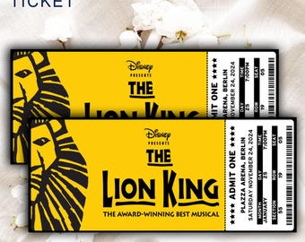 Ingresso personalizado e laminado do Rei Leão: lembrança da Broadway