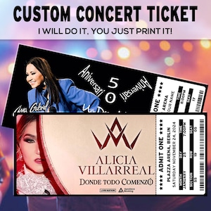 Personalisiertes Event Ticket | Event-Eintritt | Überraschungsgutschein | Konzert | Komiker | Live Show | Eintrittskarte | Erinnerungsstücke | Souvenir-Karte