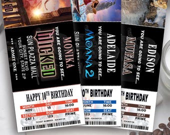 Custom Movie Ticket Souvenir: Personalized Event Keepsake (Digital Download)