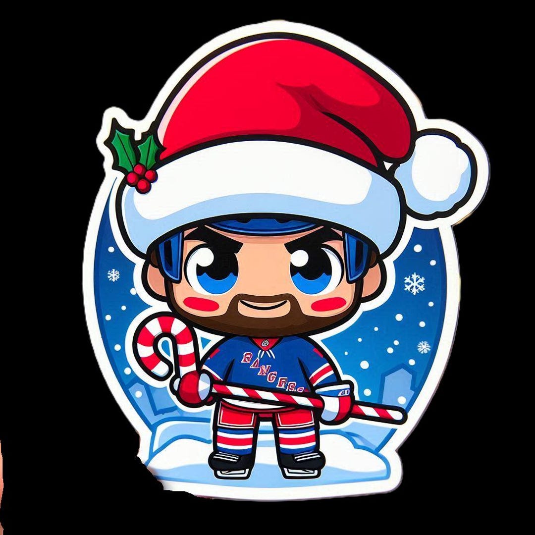 NYR, New York Rangers, Sticker, Hockey, NHL, Christmas, Blueshirts ...