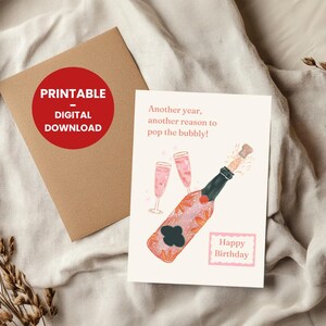 Carte d'anniversaire pétillante, carte d'anniversaire pleine d'esprit, carte de voeux blague, carte à téléchargement immédiat, carte de voeux humoristique, carte d'anniversaire pour amis