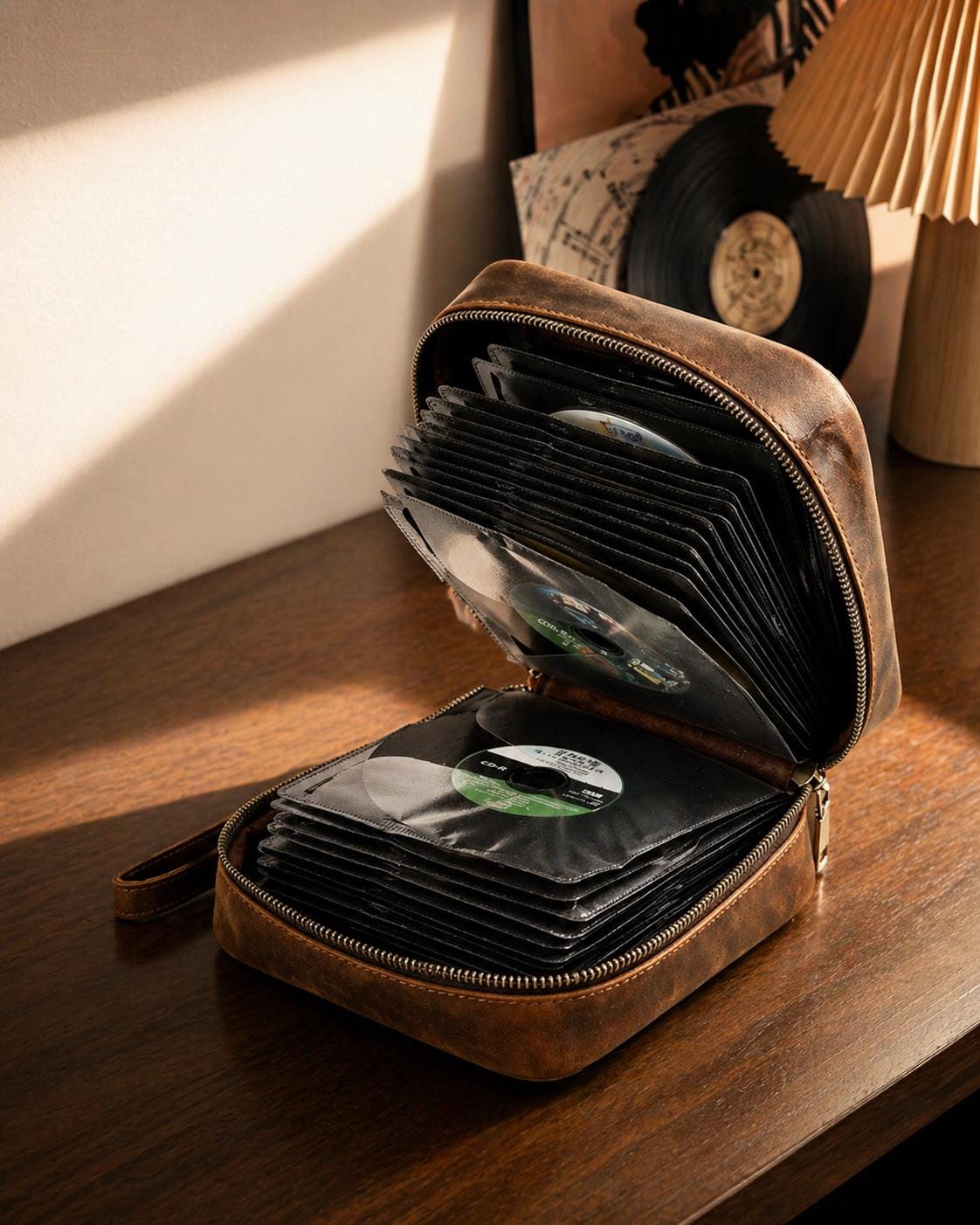 Leather cd dvd case - Etsy 日本