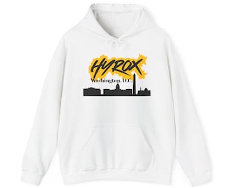 Hyrox DC Competition Hoodie, Workout Sweatshirt, Fitness Hooded Jumper, Exercise Pullover, Athletic Apparel