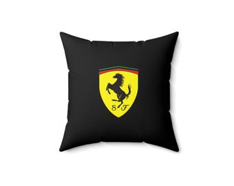 Ferrari Inspired Throw Pillow, Sports Car Home Decor