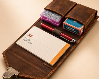 Personalized Leather Playing Card Case | Handmade Crazy Horse Card Holder for Poker, MTG, TCG & Magic Commander | Trading Card Storage Pouch