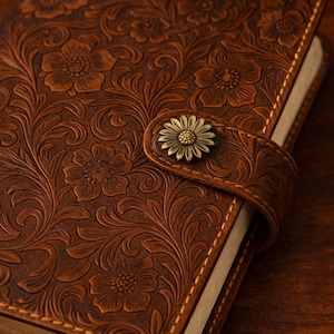 Personalized Leather Bible Cover, Custom Name Engraved KJV Bible Case, Hand Stitched Christian Gift for Baptism Pastor Dad