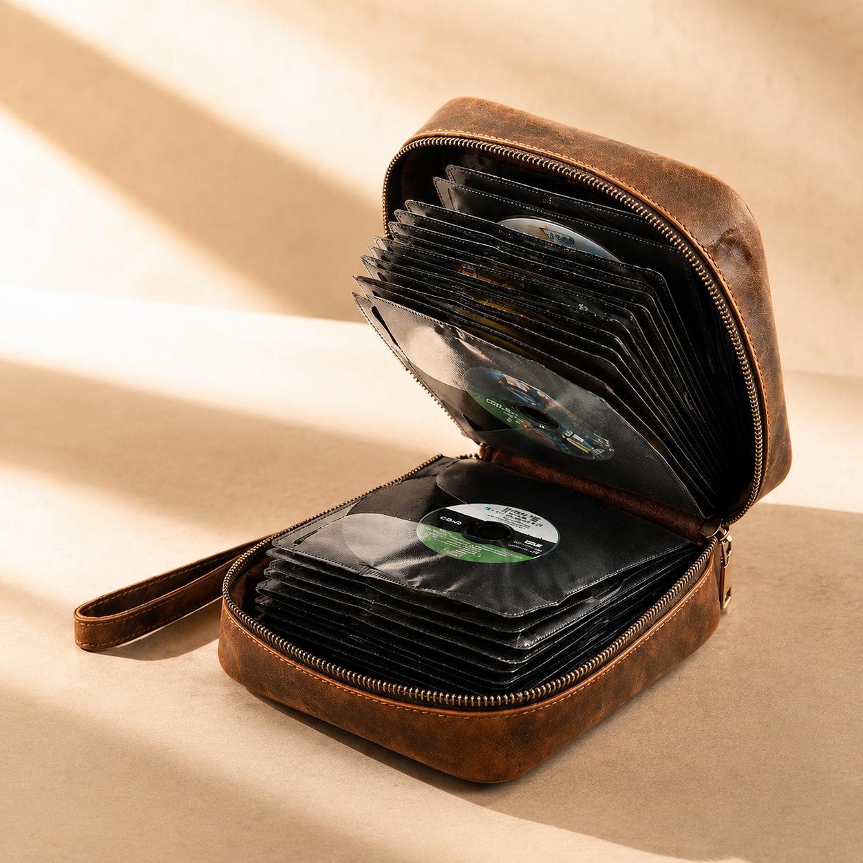 Leather cd dvd case - Etsy 日本