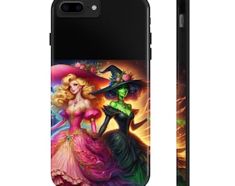 Capas resistentes para celular Glinda e Elphaba, para fãs de Wicked, capa mágica para celular, arte fantástica, capas duráveis, protetor de celular