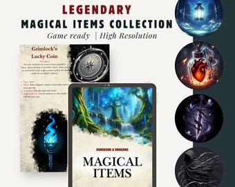 DnD Magical Item Cards: Visual Guide for DMs and Players (Digital Download)
