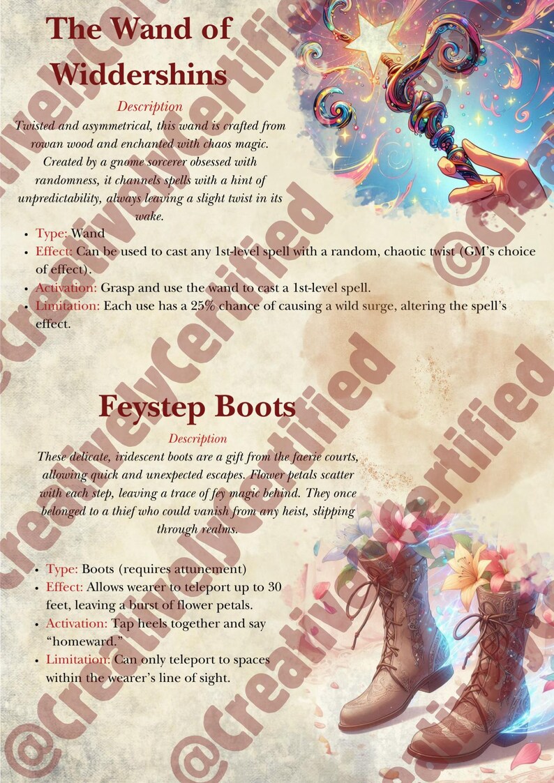 DnD Magical Item Cards: Visual Guide for DMs and Players (Digital Download) image 8