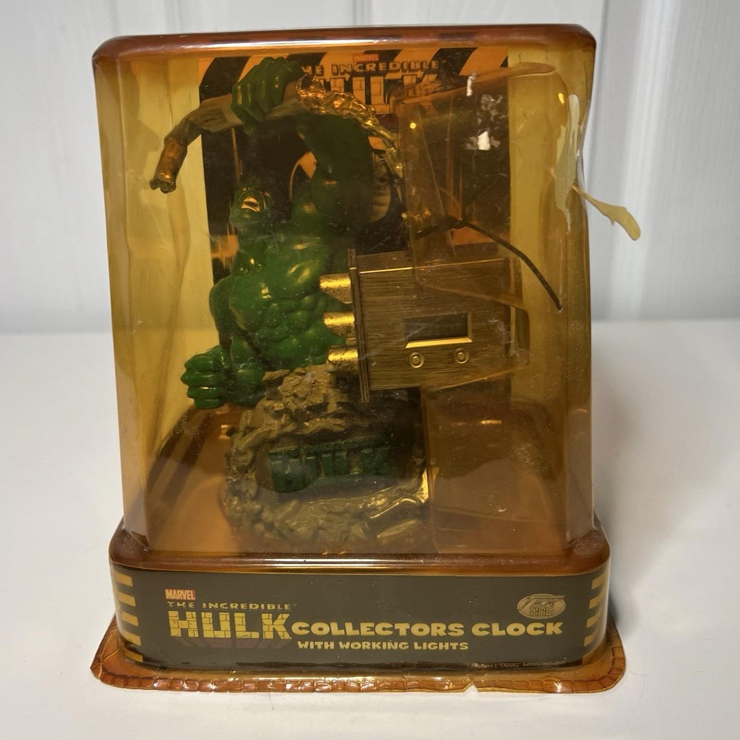 Time Machine Hulk 2003 Tek Time Marvel the Incredible HULK Collectors Clock With Working ...
