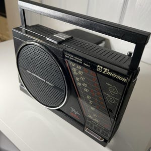 Receptor multibanda vintage de radio Emerson PM3912 para clima, TV, AM, FM, CA y CC imagen 7