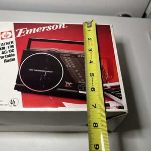Receptor multibanda vintage de radio Emerson PM3912 para clima, TV, AM, FM, CA y CC imagen 8