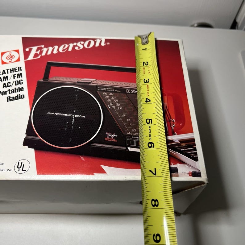 Receptor multibanda vintage de radio Emerson PM3912 para clima, TV, AM, FM, CA y CC imagen 8