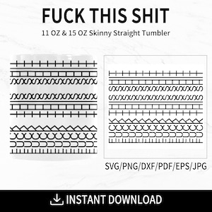 F*ck This Sh*t Funny Tumbler 11 oz & 15 oz Wrap SVG PNG, Tumbler message drôle caché, cadeau de fête des pères, téléchargement immédiat.