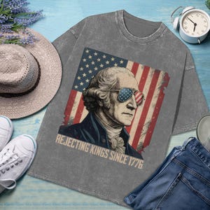 Rejecting Kings Since 1776 Protest Shirt, Pro Democracy Anti Authoritarian Tee, Anti MAGA T-Shirt, Anti Trump Shirt Political Activist Shirt