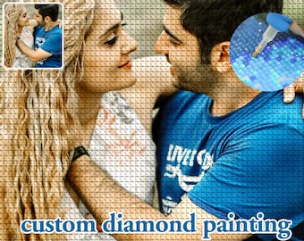 Personalized 5D Diamond Painting Kits for Mother&#39;s Day & Father&#39;s Day, Turn Your Photo into Stunning Diamond Art, Unique DIY Gift.