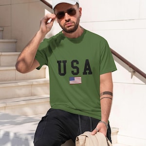 Camisa do Dia da Independência, camiseta com bandeira americana, bandeira dos EUA, camiseta premium macia unissex, camiseta patriótica do 4 de julho, camiseta casual com cores confortáveis dos EUA.