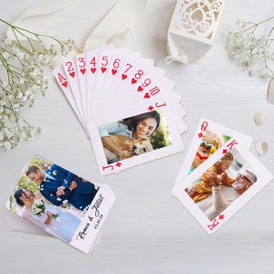 Spielkarten nach Maß | Personalisierte Text Spielkarten Angepasste Foto Paar Geschenke Jahrestag Hochzeit Valentinstag Geschenke.