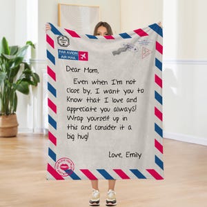 Regalos para el Día del Padre, Manta personalizada para papá, Carta personalizada para papá con tu toque, Regalos pensativos para papá de hija e hijo.