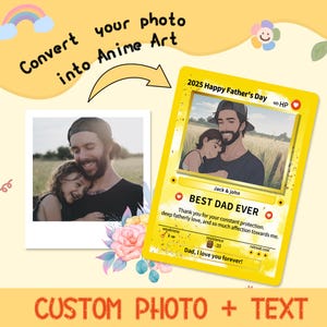 Carte d'art photo personnalisée, carte de fête des pères, carte de portefeuille pour papa parfait, cadeau de nouveau papa, carte à thème super-héros, cadeau de fête des pères.