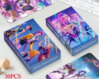 30 PCS Kpop Demon Hunters Wallet Card, Korean Idol Movie, Huntrx Saja Boys Trading Card, Demon Hunter Merch, Kpop Demon Hunters Fan Gift.