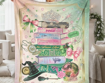 Wicked For Good Blanket, Elphaba And Glinda Blanket, Wicked Shiz University Blanket, Wicked For Good Merch Halloween Gift, Christmas Blanket