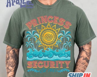 Moana Princess Security Shirt, Disneyland Moana and Maui Tee, DisneyCouple Tee, Father and Daughter Matching, Disneytrip Father's Day Shirt