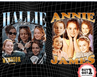 May include: Digital download featuring two movie posters. One poster has the text "HALLIE Parker WINDSOR" with images of a young actress. The other poster has the text "ANNIE JAMES" with images of the same actress. The image includes the text "BUY 1 GET 1".