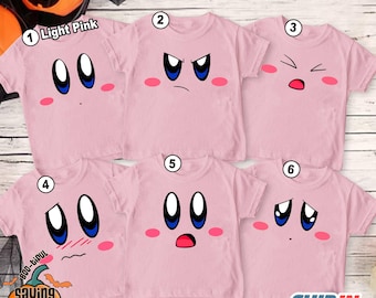 Kirby Costume Shirt Ice Kirby Wing Kirby Plasma Kirby Costume Shirt Video Game Kirby Costume Shirt Matching Family Halloween Costume Shirt