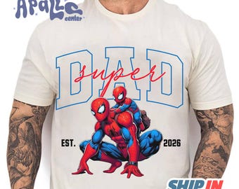 Custom All Character Father's Day Tshirt, Spider-man Daddy T-Shirt, Super Dad Tshirt, Superhero Dad Tshirt, Avenger Dad Tee