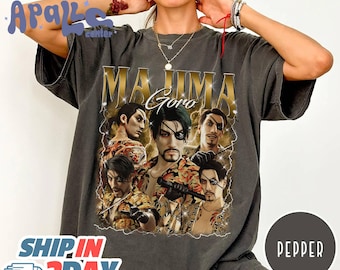 Goro Majima Yakuza Bootleg Shirt, Yakuza Majima Mad Dog of Shimano Gaming T-Shirt, Japanese Videogame Shirt, Gift For Gamer