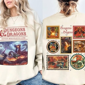 2-sided Dungeons and Dragons Shirt, 80s Basic Rules Set 1 Tee, Retro D&D, Dungeon Master Gift, Fantasy RPG