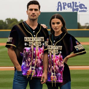 Descendants Zombies World Tour Baseball Shirt,DisneyChannel The Rise Of Red Characters Baseball Jersey,Descendants Summer Music Festival