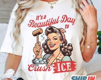 It's A Beautiful Day To Crush Ice Shirt, Fck Ice Shirt, Anti-Trump Fvck Ice T Shirt, Abolish ICE Shirt, Human Rights Activist, Feminist Tee