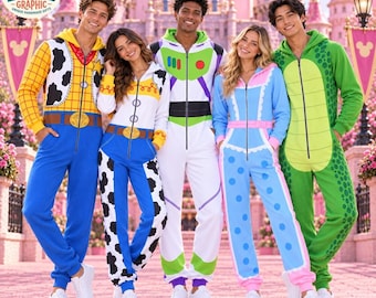 Halloween Jumpsuit Pajamas, Woody Jessie Buzz Lightyear Bo Peep Rex Costume Onesies, Matching Character Group Outfit, Family Matching Group