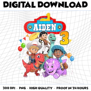 Dino Ranch Birthday Digital Download, Dino Ranch Family Birthday Png, Personalized Dino Ranch Birthday, Matching Birthday Family Png