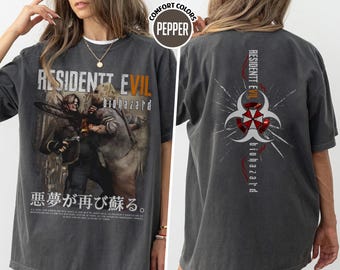 Biohazard Resident Evil T-Shirt, Leon Kennedy T-shirt, Resident Evil Horror Gaming T-Shirt, Gift For Women and Man