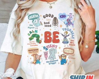 Read Children's Book Shirt, Teacher Characters Shirt, Children's Character Affirmations Teacher Appreciation T Shirt, Kindergarten Shirt