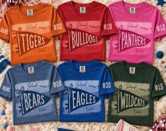 Custom Sports Team Name Shirt, Personalized School Mascot Tee, Custom Player Number , Personalized Mascot Shirt, Team Spirit Tee