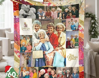 Golden Girls Fleece Blanket, Vintage Movies Blanket Blanche Devereaux Sophia Petrillo Dorothy Zbornak Golden Girls Throw Blanket
