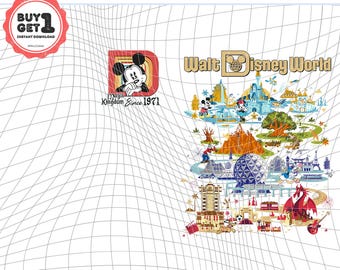 Retro Walt DisneyWorld Digital Download, Magic Kingdom Epcot Hollywood Studios Animal Kingdom Png, Family Matching Disneyworld Png