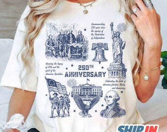 America 250th Anniversary TShirt, Patriotic Military Tee, US 250 Years, We The People Shirt, Vintage Independence Day, Patriotic USA Flag